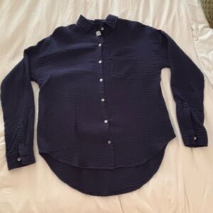 Lou & Grey Deep Blue Textured Shirt